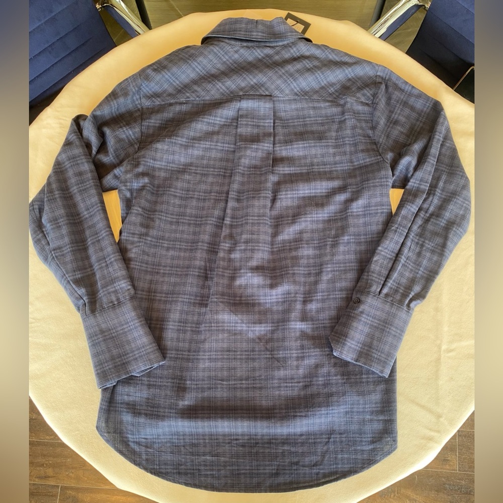 NWT Paige Clemence Rich Navy Flannel Shirt - Picture 4 of 4